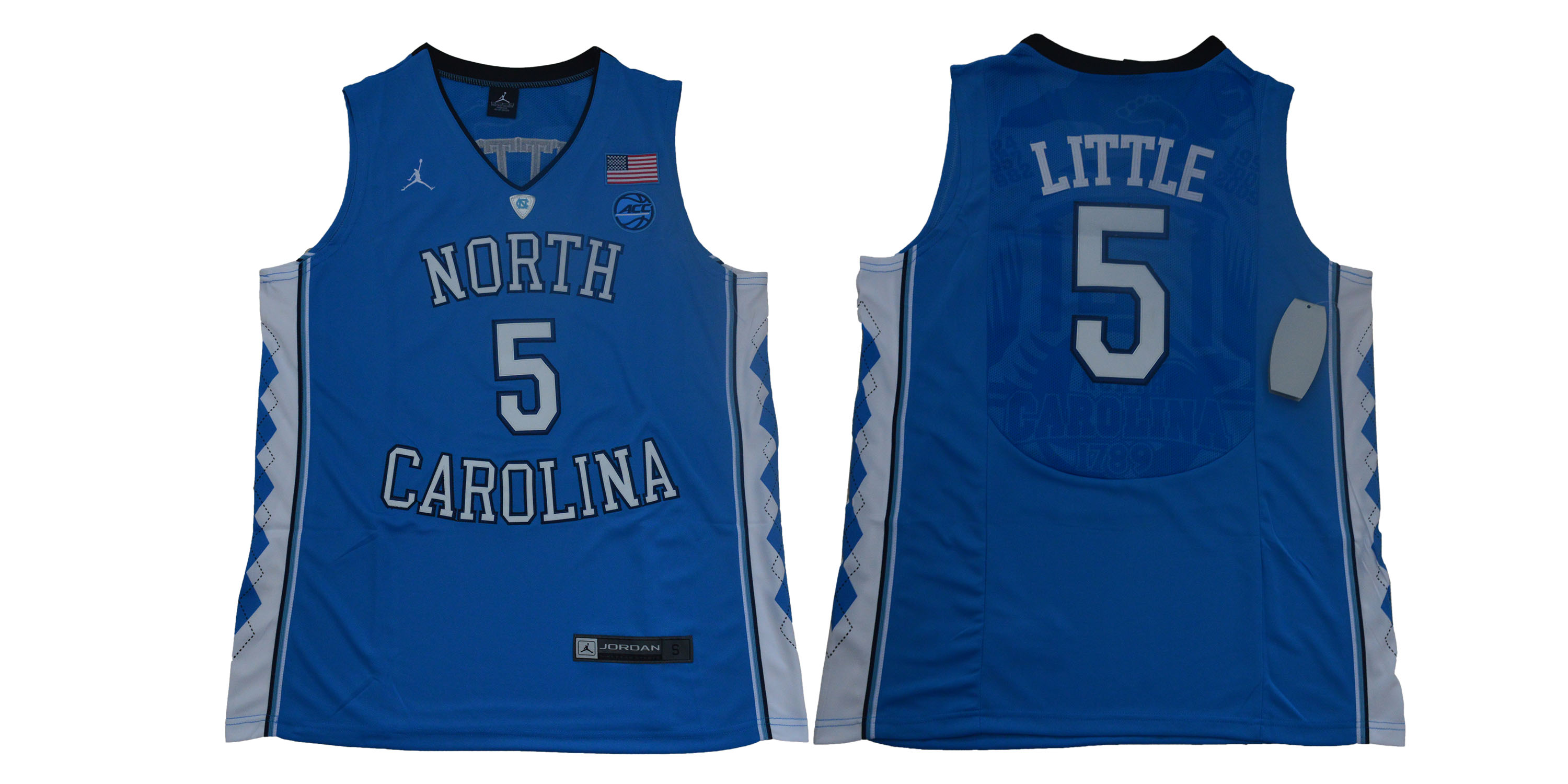 Men North Carolina Tar Heels 5 Little Blue Stitched NCAA Jersey